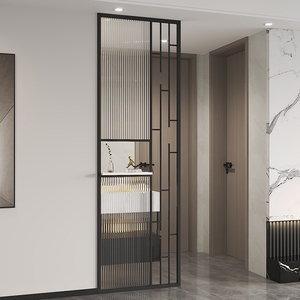 长虹玻璃屏风隔断客厅卫生间洗手台铁艺入户门玄关新中式简约装饰