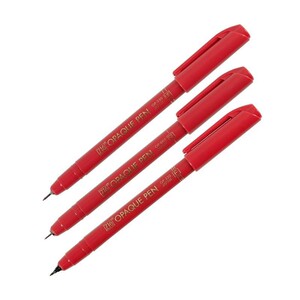 日本kuretake吴竹菲林红色针管笔 防水勾线笔 菲林遮光修补红丹笔