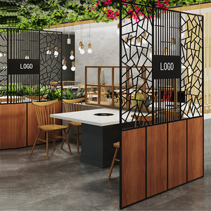 餐厅卡座饭店火锅店隔断铁艺围栏酒吧工业风包间定制屏风装饰墙