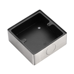 q不锈钢开关插座明装底盒超薄86d型通用墙壁面板分线过线盒加厚明