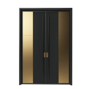 铸铝门双开玻璃