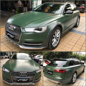 汽车改色膜全车贴膜陶瓷军绿色车膜改色贴纸哑光军绿特斯拉超亚膜