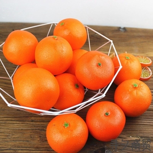 仿真水果假的橙子橘桔子模型店铺超市家居橱柜软装摆设装饰品道具