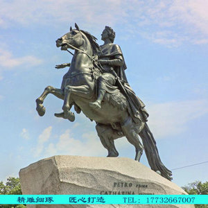 西方人物骑马雕塑园林景观大型战马战车铸铜雕像马拉车玻璃钢雕塑