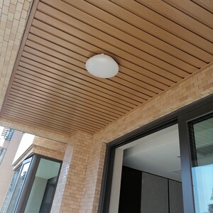 1扣屋吊顶天花定制中式t阳台吊顶长集成铝木生态板全新条形吊顶客