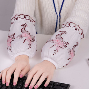 新款防污秋冬季袖套女韩版短款蕾丝办公室套袖上班护袖学生手袖头