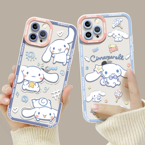 玉桂狗适用苹果12手机壳iphone13promax新款11透明创意xr卡通x大耳狗
