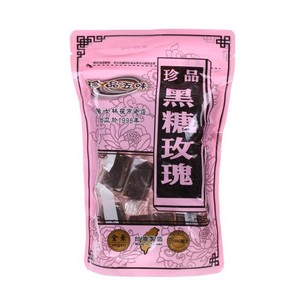 台湾进口珍品五味黑糖玫瑰黑糖块 504g/12粒