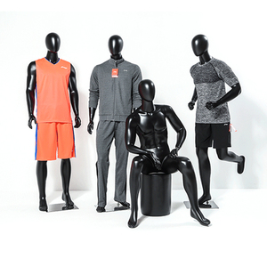 户外服装模特道具男半身台式肌肉假人女士全身跑步运动人台展示架