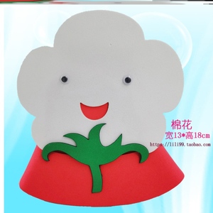 棉花姑娘故事帽子七星瓢虫头饰幼儿园六一儿童扮演小动物头套面具