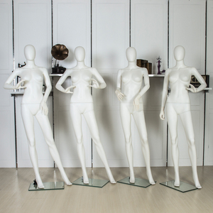 红都雷蒙 哑白模特服装女全身服装店橱窗展示假人塑料道具模特架2