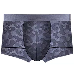 傲慢之恋男士蕾丝内裤性感透明激情冰丝内裤男镂空透气超薄夏天潮