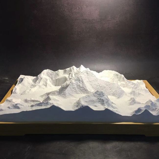冬官手作 水泥混凝土摆件扩香石香薰器珠穆朗玛峰珠峰模型雪山
