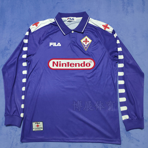 98-99意甲佛罗伦萨足球服套装巴蒂斯图塔 鲁伊科斯塔紫百合老球衣