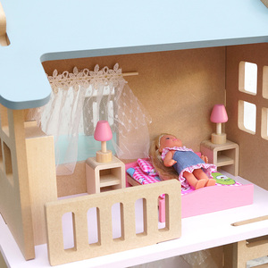 女孩过家家手工娃娃屋小房子别墅公主城堡玩具仿真房间儿童娃娃家