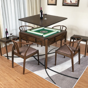 高端实木麻将机新中式麻将桌全自动餐桌两用静音家用电动一体饭桌