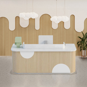 简约现代幼儿园吧台儿童乐园前台接待台服装店收银台早教中心柜台