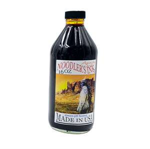 鲶鱼墨水瓶装钢笔墨水彩墨阿帕奇晚霞永恒黑16oz480ml