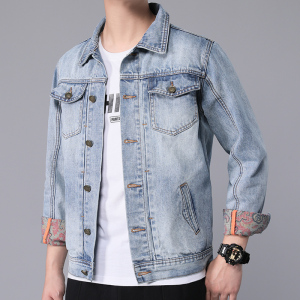 yishion/以纯男装春秋新款牛仔夹克外套男夹克宽松休闲时尚上衣服