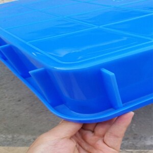 包邮7号塑料方盘正方形浅胶盘加厚托盘塑胶盒盆胶箱零件盒盘子