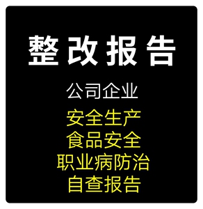 代写整改报告安全生产食品安全职业病防治整改报告自查自纠报告