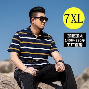 外贸加肥加大男装300斤特大号肥佬短袖t恤大码胖子纯棉薄款polo衫