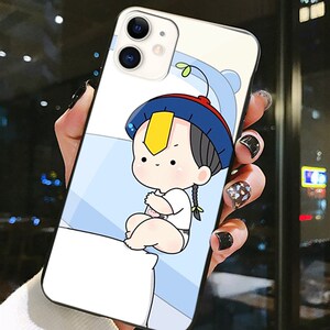 呆萌可爱小僵尸适用于ip11muax玻璃手机壳6p7p苹果xr任意机型x5s