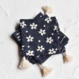 原创刺子绣diy刺绣布艺绣花茶杯垫餐垫自制礼物茶艺材料包套件