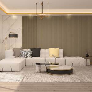 竹木纤维集成墙板快装护墙板装饰自装无缝木纹装修板材扣板墙面