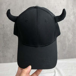 牛角棒球帽子女春秋 spany韩国进口代购可爱减龄耳朵鸭舌帽韩版潮