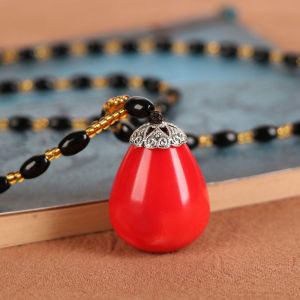 缘诗芸精品佛心果菩提子彩色红绿黄蓝紫色项链吊坠毛衣链佛果男女