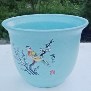 醴陵花盆陶瓷特大码阳台家用客厅中国国粹牡丹花花盆发财树