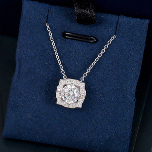 hw海瑞温斯顿harry winston一克拉belle纯银镀金时尚气质钻石项链