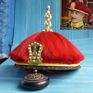 佩卿集清皇帝帽子如懿传甄嬛康熙乾隆古装头冠皇上华丽花翎影视