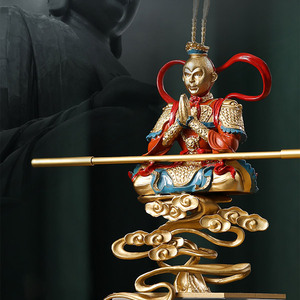 艺国文化悟道齐天大圣铜艺摆件纯铜斗战胜佛美猴王孙悟空彩铜猴子