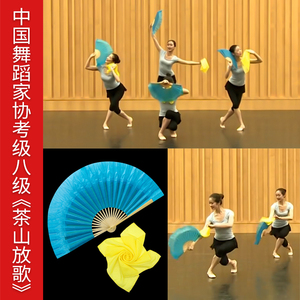 中国舞蹈家协会茶山放歌七八级考级手绢道具安徽花鼓云南花灯扇子