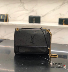代购ysl/圣罗兰经典niki小羊皮包单肩包翻盖单肩斜挎包链条流浪包