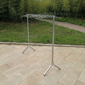 衣服挂衣架摆货架摆摊折叠便携夜市晾衣落地晒被子双杆地摊架子简森