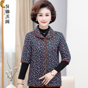 年女衣妈妈装半袖棉中马甲秋冬加绒加厚n棉装马夹服袖棉袄奢0人付款