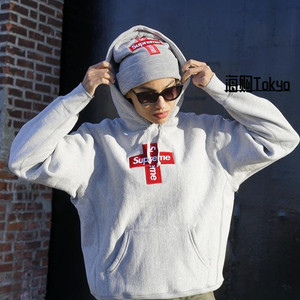supreme 20fw cross box logo sweatshirt十字架刺绣连帽卫衣男女