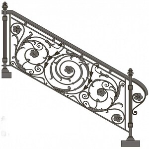 楼梯护栏扶手铁艺室内美式