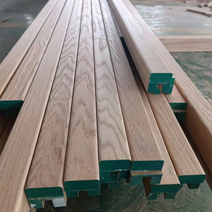 无框玻璃卡槽扶手红橡烤漆毛坯实木pvc热弯u型槽贴膜室内简约阳台