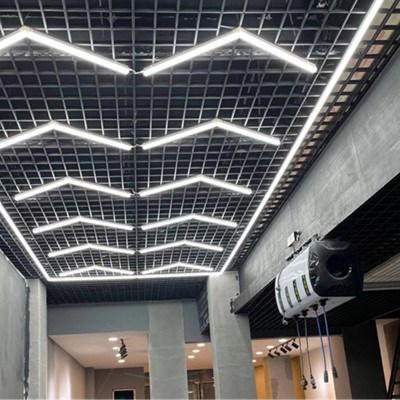 天021铁格网铝合go金2花吊顶材料餐厅室k内集成葡萄架子栅格栏方