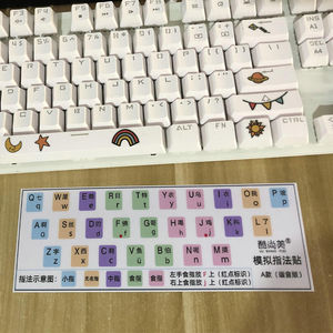 台式机电脑键盘指法练习器儿童学生盲打字练字编程键盘贴膜初学者