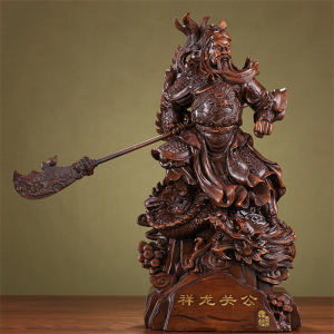 祥龙关公摆件忠义千秋关羽关二爷武圣佛像客厅桌面玄关办公装饰品