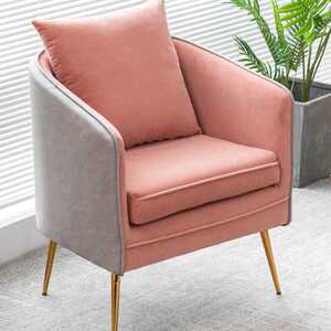 北欧布艺小沙发售楼部奶茶店阳台单人简易休闲风沙发椅便宜新款.