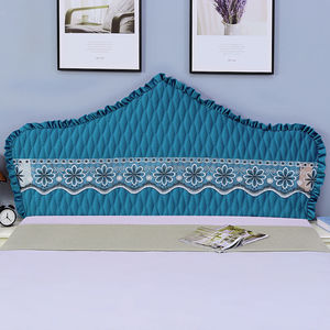 定制各种异形欧式床头罩弧形半圆床头套加厚靠背罩床头板软包全包