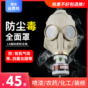 防毒面具全面罩全脸防护喷漆专用化工车油烟有机气体粉尘生化放毒