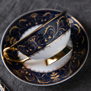 德国进口骨瓷咖啡杯子套装高档奢华高颜值精致礼品高级感家用茶杯