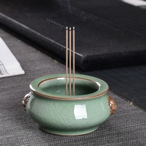 墓地香炉祭祀祭奠祭祖用上w坟祭祀炉户外家用烧插香陶瓷香薰炉